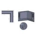 Kozza KE 120 – profilo a U angolare 90° interno per parapetti tutto vetro, fissaggio laterale 000-873 (2)