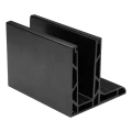 Kozza KE 105 – profilo in alluminio L per parapetti tutto vetro 5000 mm nero 000-872 (1)