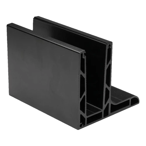 Kozza KE 105 – profilo in alluminio L per parapetti tutto vetro 5000 mm nero 000-872 (1)