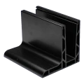 Kozza KE 105 – profilo in alluminio L per parapetti tutto vetro 5000 mm nero 000-872 (2)