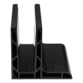 Kozza KE 105 – profilo in alluminio L per parapetti tutto vetro 5000 mm nero 000-872 (3)