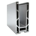 Kozza KF 1000 – profilo in alluminio a U per balaustre tutto vetro 5000 mm con drenaggio 000-878 (1)