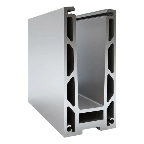 Kozza KF 1000 – profilo in alluminio a U per balaustre tutto vetro 5000 mm con drenaggio 000-878 (1)