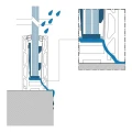 Kozza KF 1000 – profilo in alluminio a U per balaustre tutto vetro 5000 mm con drenaggio 000-878 (7)