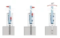 Kozza KF 1000 – profilo in alluminio a U per balaustre tutto vetro 5000 mm con drenaggio 000-878 (8)