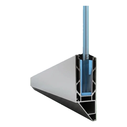 Kozza KE 120 – profilo a U per balaustre tutto vetro 5000 mm, fissaggio laterale 000-877 (1)