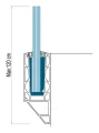Kozza KE 120 – profilo a U per balaustre tutto vetro 5000 mm, fissaggio laterale 000-877 (6)