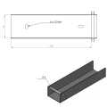 Profilo a "C" connettore staffa per sottofondazione 200x55 marrone GPV-700-25 (3)