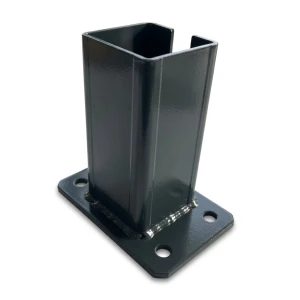 Base per palo per recinzione 80x80 mm 8 mm grafite