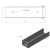 Profilo a U connettore supporto per zoccolatura 250x50 Antracite Grafite GPV-700-36 (3)