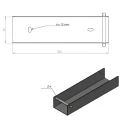 Profilo a C di collegamento per muretto 300x55 zincato GPV-700-49 (3)