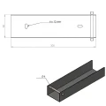 Profilato a C collegamento staffa per zoccolo 300x50 zincato GPV-700-54 (3)