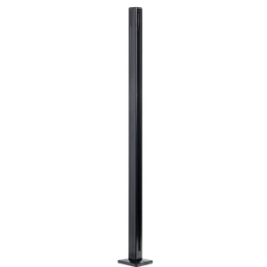 Montante laterale ringhiera 45x45x1100mm vetro 8,72mm nero alluminio sistema piatto