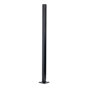 Montante intermedio per ringhiera 45x45x1100mm vetro 8,72mm nero sistema piatto alluminio