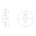Distanziale PSG per attacchi puntuali ø 50 mm / 5 mm – foro asolato, AISI 304 satinato 000-896 (2)
