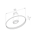 Distanziale PSG per rotule puntuali fi 50 mm – rondella in acciaio AISI 304 satinato 000-899 (2)