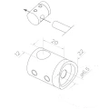 PSG supporto passante per barra fi 12 mm – fissaggio su tubo 42,4 mm, AISI 304 lucido 000-901 (2)