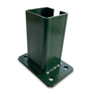 Base per palo per recinzione 80x80 mm 8 mm verde