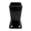 Base per palo di recinzione 80x80 mm 8 mm nero 000-786 (3)