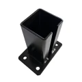 Base per palo di recinzione 80x80 mm 8 mm nero 000-786 (4)