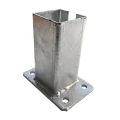 Base per palo di recinzione 80x80 mm 8 mm zincata 000-785 (1)