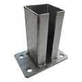Base per palo di recinzione 80x80 mm 8 mm zincata 000-785 (2)