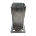 Base per palo di recinzione 80x80 mm 8 mm zincata 000-785 (3)