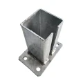 Base per palo di recinzione 80x80 mm 8 mm zincata 000-785 (4)