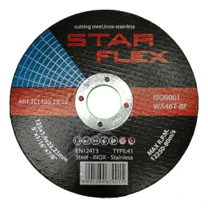Star Flex – disco da taglio per acciaio e INOX 125×1,6 mm WA46T-BF