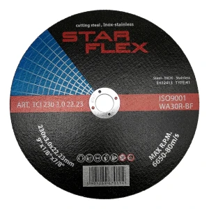 Disco da taglio Starflex per acciaio e INOX 230 × 3,0 mm tipo 41
