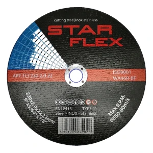 Star Flex disco da taglio per acciaio e INOX 230×2,0 mm piatto Type 41
