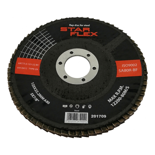 Disco lamellare curvo Star Flex T29 125 mm per acciaio – grana 80 000-973 (1)
