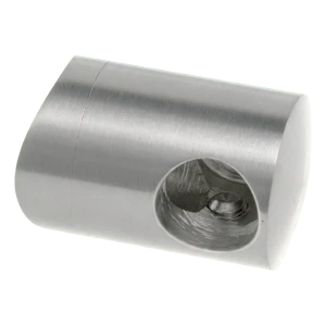 Supporto terminale sinistro PSG per barra ø 12 mm su tubo 42,4 mm – acciaio inossidabile AISI 304 lucidato