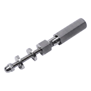 PSG supporto snodato per cavo ø 6 mm – fissaggio a tubo 42,4 mm o superficie piana, AISI 304 satinato