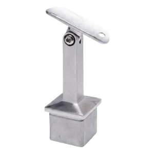 PSG supporto corrimano snodabile incollato 42,4 mm per montante 40x40 mm AISI 304 satinato