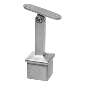PSG supporto corrimano piatto snodabile incollato per montante 40x40 mm AISI 304 satinato