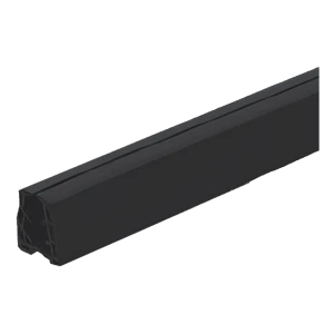 Guarnizione in gomma per supporto applicato su vetro 8–11 mm, 24×24 mm, nera