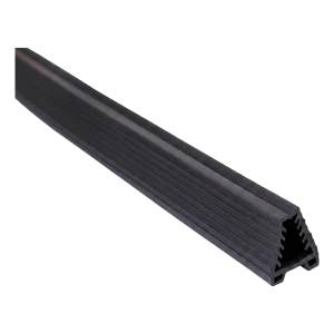 Guarnizione per corrimano su vetro 16-17,5 mm, profilo 24x24 mm, lunghezza 5 m