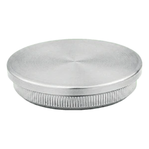 Tappo piatto a pressione per tubo ringhiera 42,4 mm AISI 304 satinato