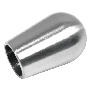 Terminale ovale per asta balaustra fi 12 mm H30 acciaio inox satinato