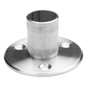 PINOX – base per palo ringhiera fi42,4 mm da battere, acciaio inox satinato