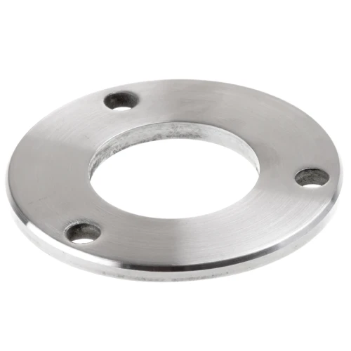 Base per palo di ringhiera da saldare fi 85 mm – acciaio inossidabile AISI 304 satinato, sistema 42,4 001-188 (1)
