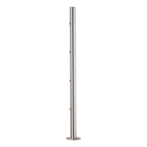 PINOX – piantone per ringhiera intermedio non armato fi 42,4 × 881 mm, acciaio inossidabile satinato