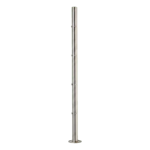 PINOX montante per balaustra angolare fi 42,4 mm non armato – acciaio inossidabile, satinato