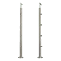 PSG Piantone balaustrata intermedio passante Ø 42,4 mm AISI 304 – 4 supporti, satinato 001-204 (1)