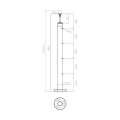PSG Piantone balaustrata intermedio passante Ø 42,4 mm AISI 304 – 4 supporti, satinato 001-204 (4)
