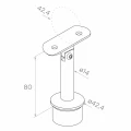PSG Piantone balaustrata intermedio passante Ø 42,4 mm AISI 304 – 4 supporti, satinato 001-204 (7)
