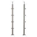 PSG montante balaustra angolare in acciaio AISI 304 ø42,4 mm H1060 mm con supporti per tubi ø12 mm 001-206 (1)