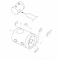 PSG montante balaustra angolare in acciaio AISI 304 ø42,4 mm H1060 mm con supporti per tubi ø12 mm 001-206 (5)