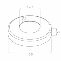PSG montante passante per balaustra Ø42,4 mm in acciaio inossidabile AISI 304 – 4 supporti Ø12, montaggio a pavimento 001-207 (5)